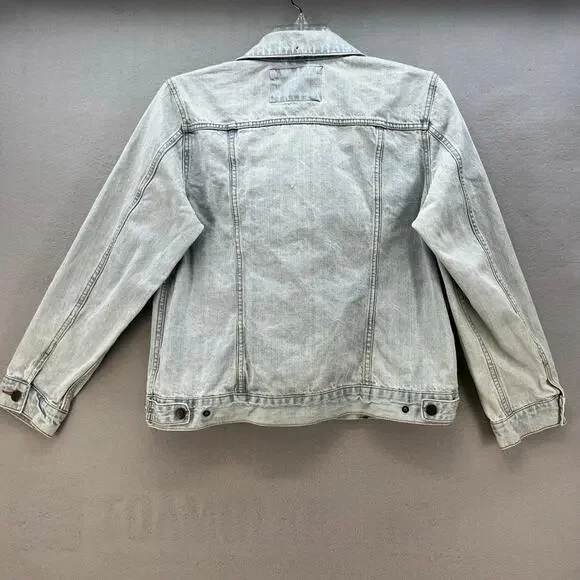 Ashley Vintage Charm Jean Jacket Women's Large Light Blue Distressed Western - Picture 2 of 11